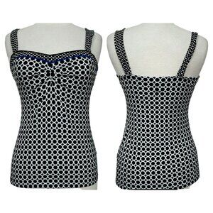 White House Black Market Pop Art Pullover Sleeveless Tank Top Sweetheart Neck XS